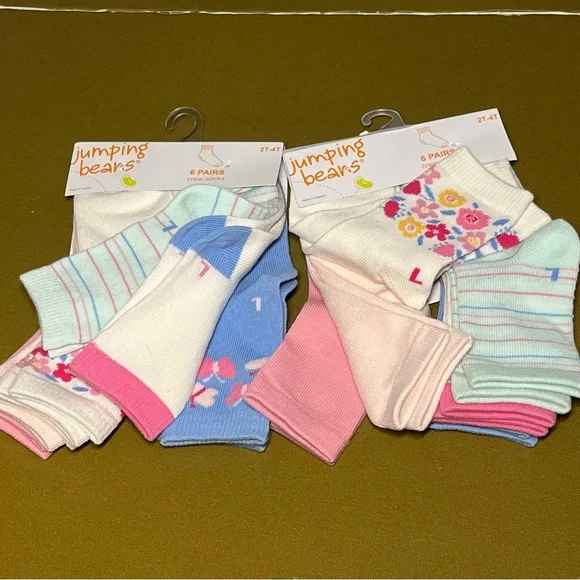 NWT Toddler 2T-4T jumping beans Sock Bundle of 3 Trendy Girls Halloween Variety - Picture 5 of 10